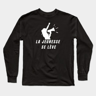 La Jeunesse se leve femme avec mégaphone Long Sleeve T-Shirt